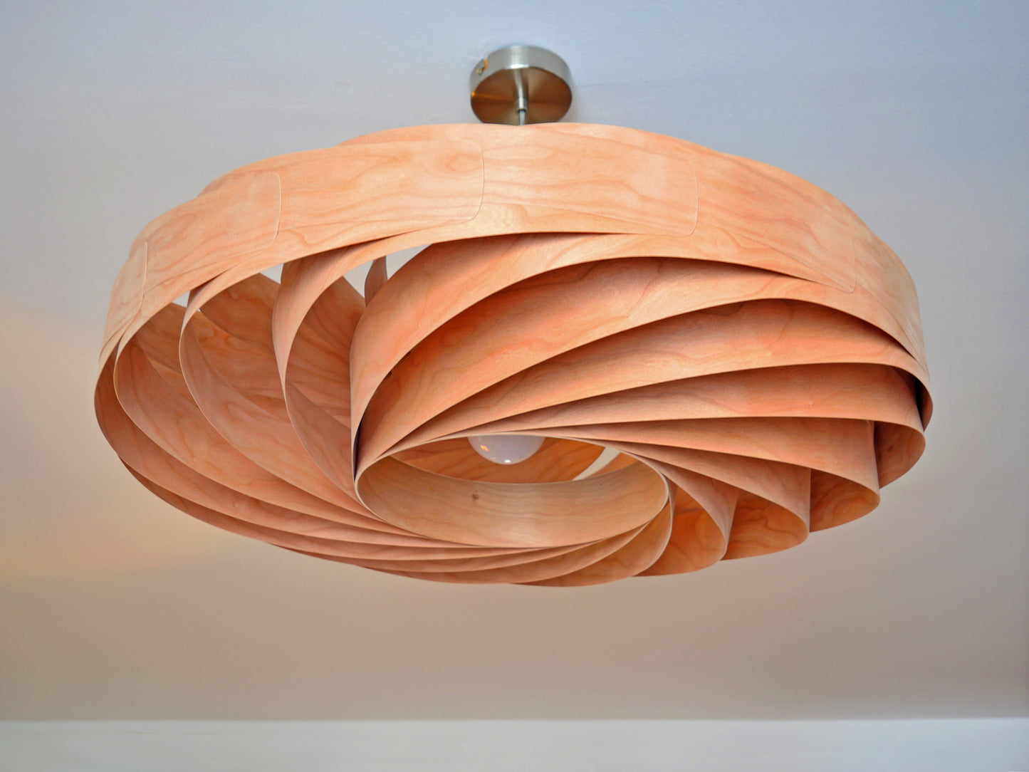 L21C, 70-80cm Handmade cherry wood pendant lamp