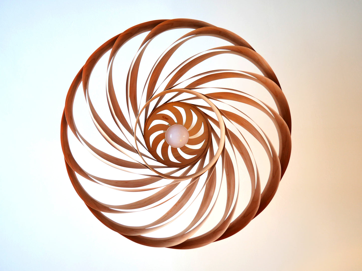 L21C, 70-80cm Handmade cherry wood pendant lamp