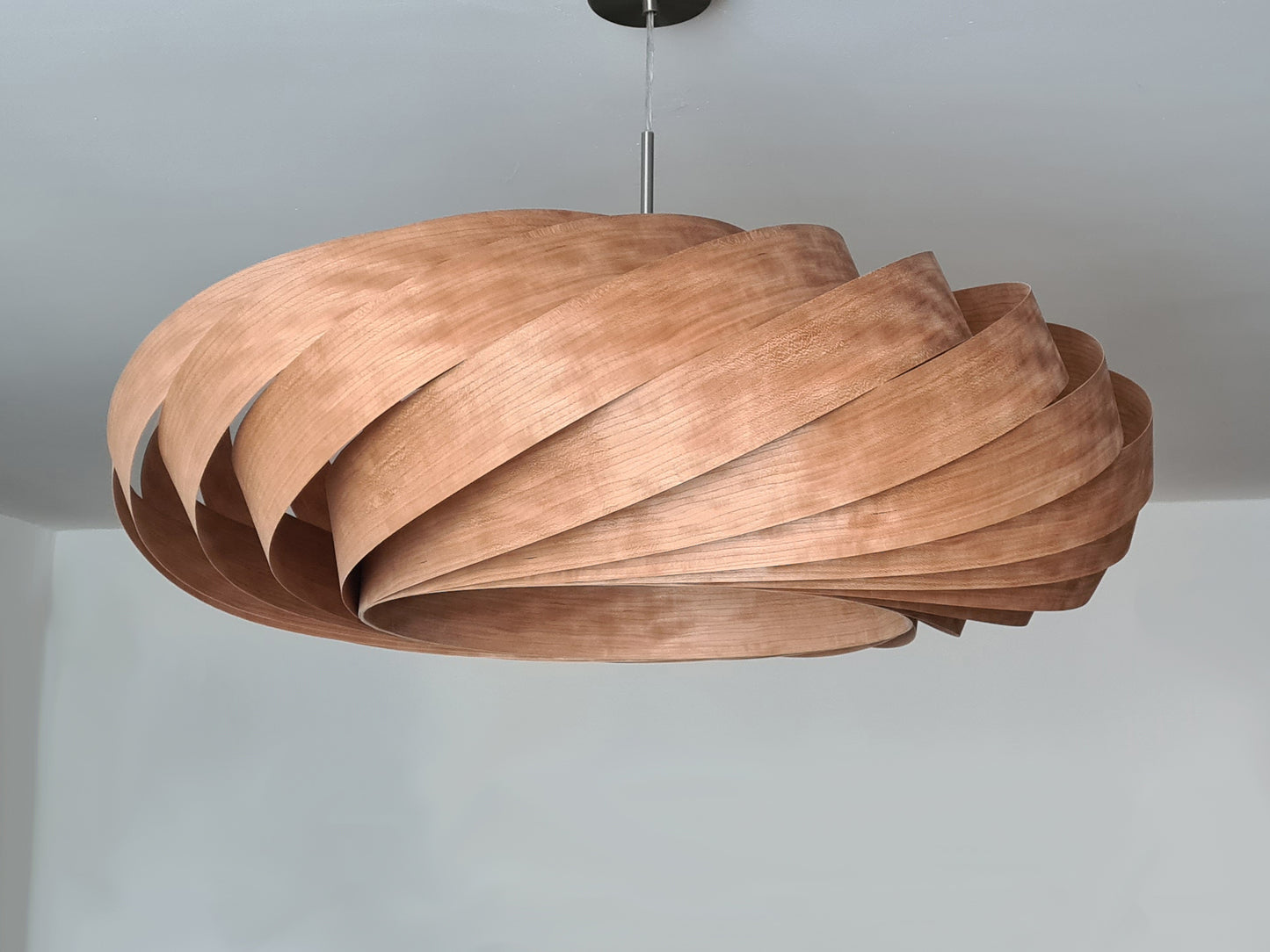 L06C, 70-80cm Handmade cherry wood pendant lamp