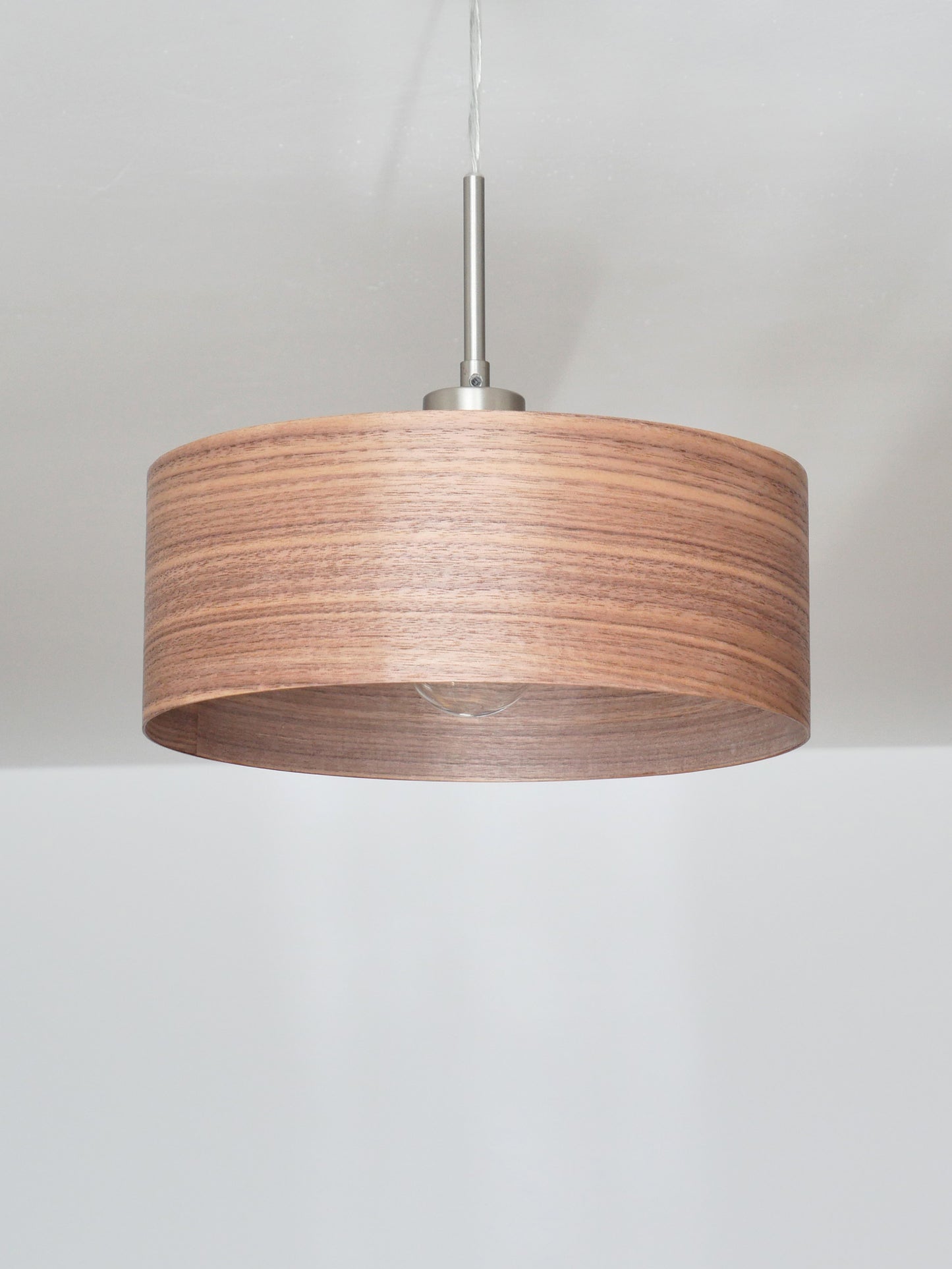 L24 O Handmade Walnut wood veneer pendant Lamp