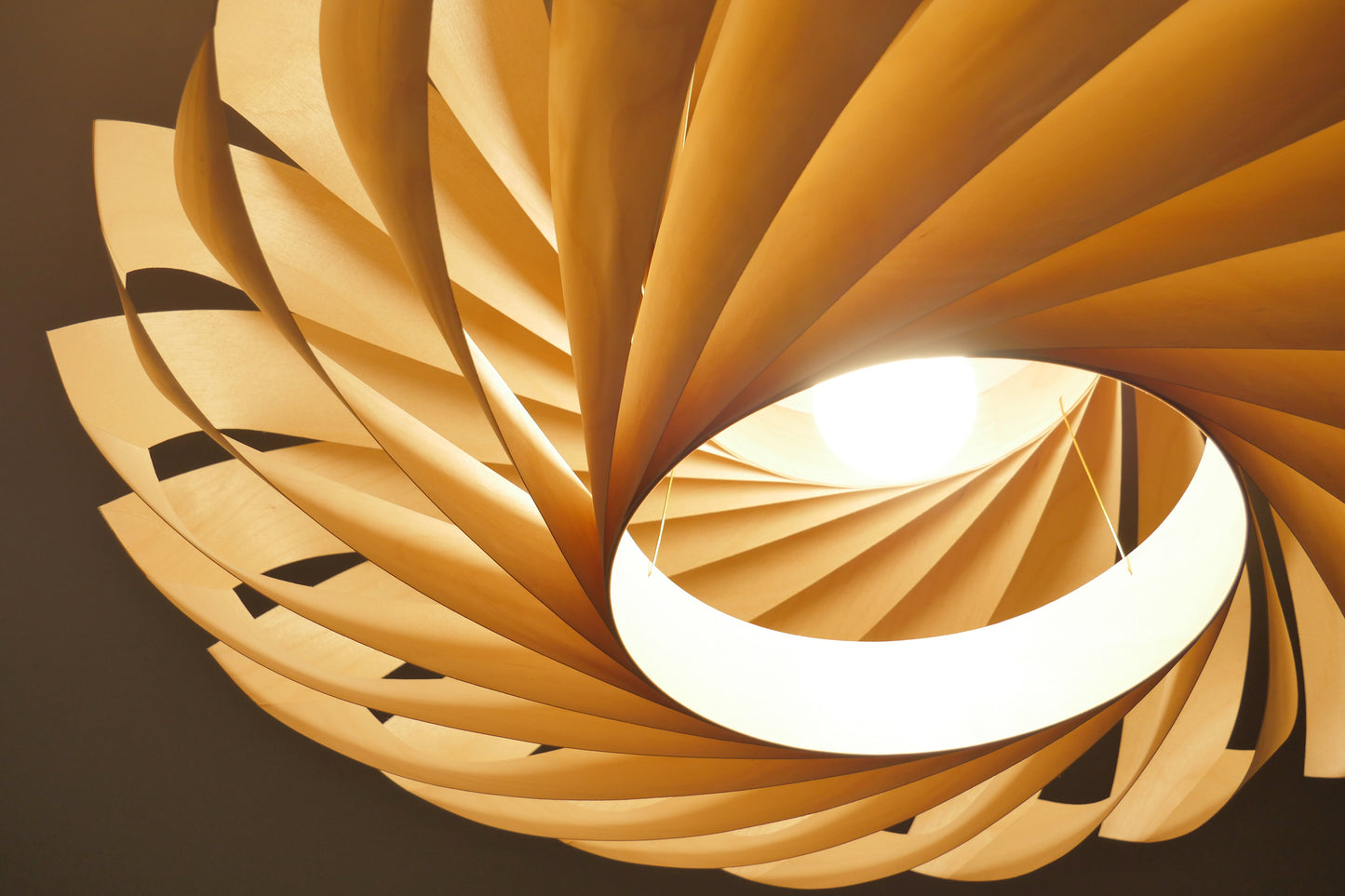 L22B, 70-80cm Handmade pendant lamp from birch veneer