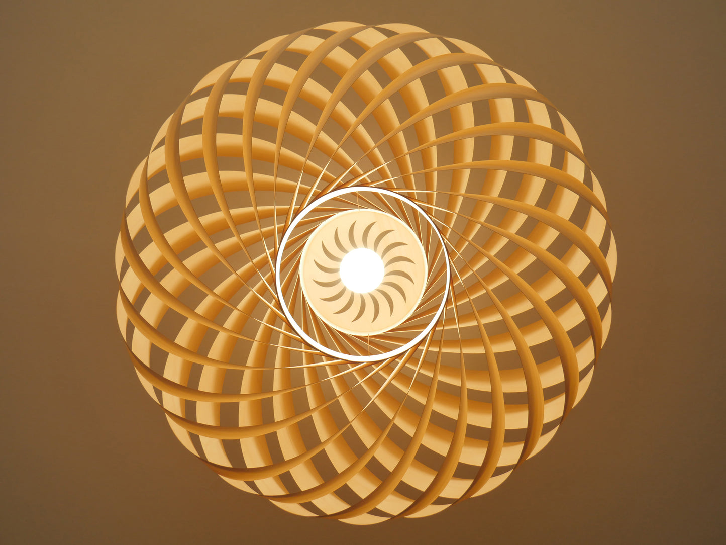 L06B, 80cm Handmade  birch wood pendant lamp