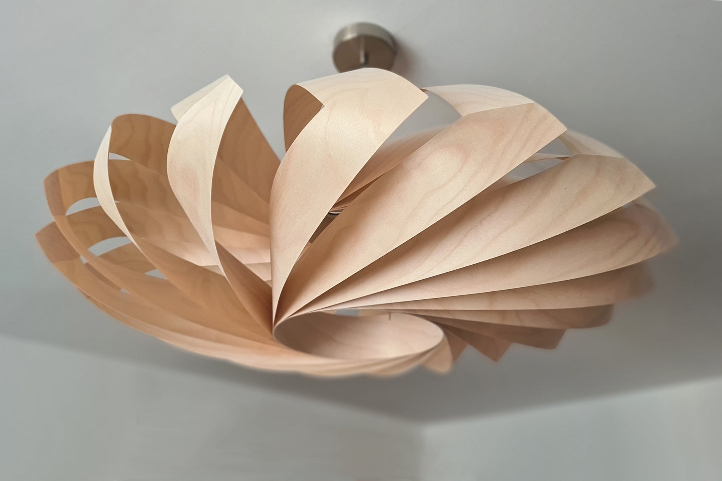 L22B, 70-80cm Handmade pendant lamp from birch veneer