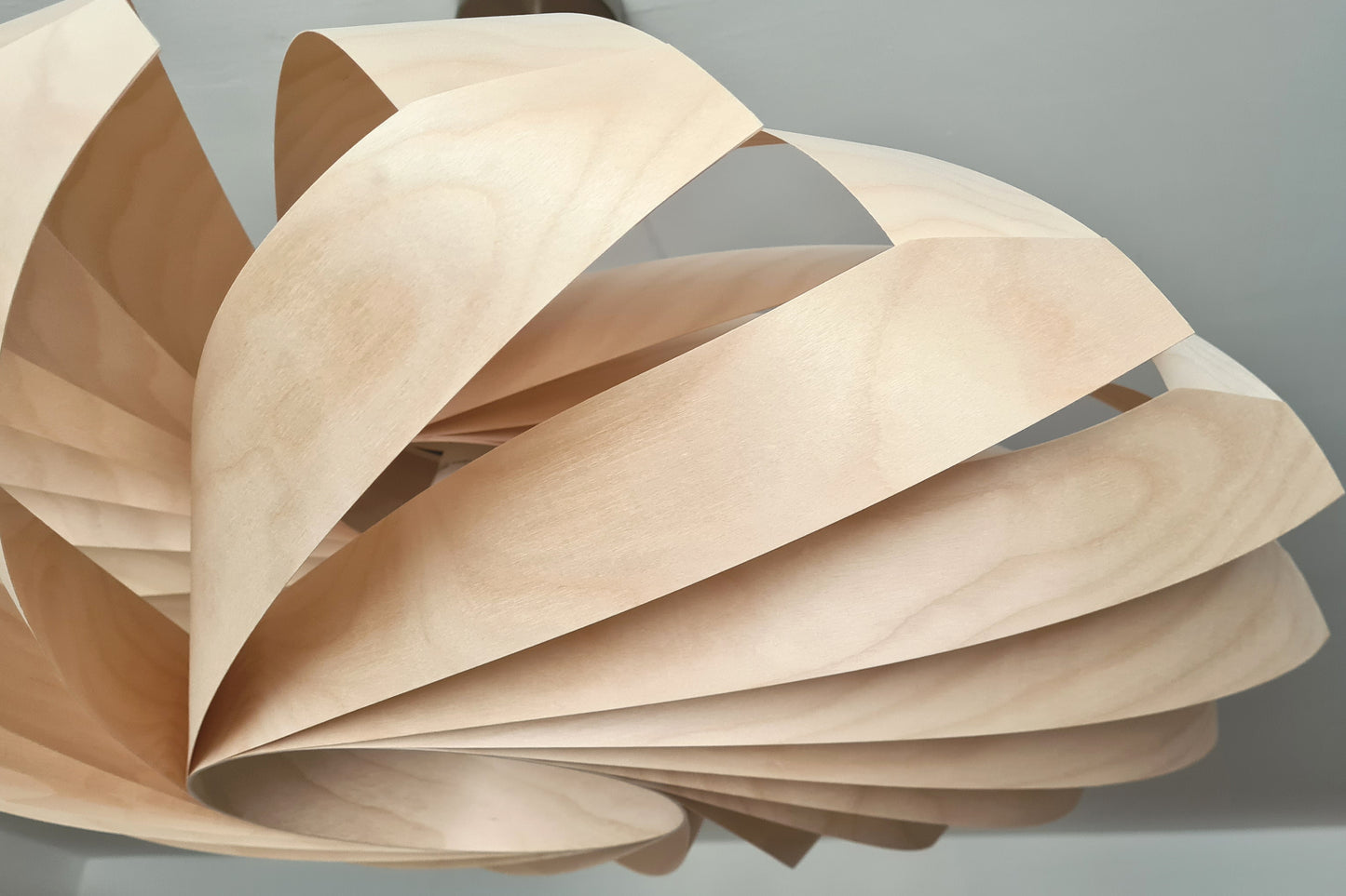 L22B, 70-80cm Handmade pendant lamp from birch veneer