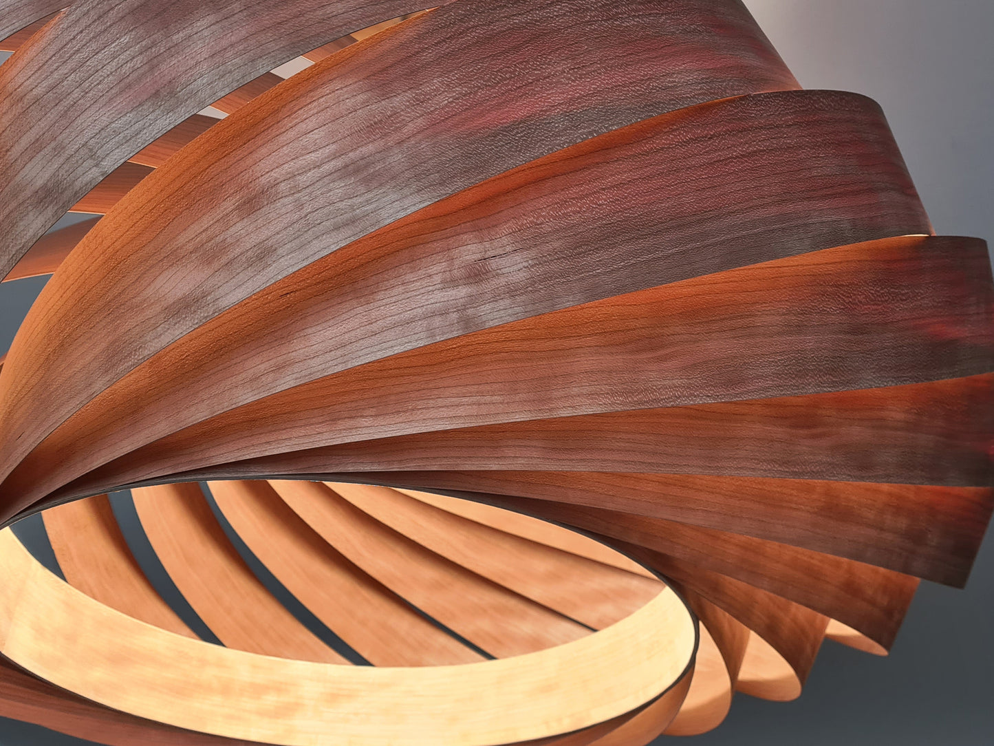 L06C, 70-80cm Handmade cherry wood pendant lamp