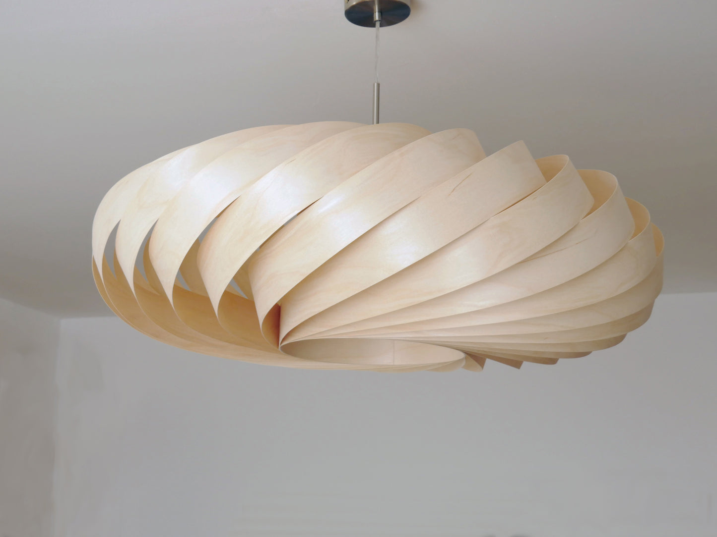 L06B, 80cm Handmade  birch wood pendant lamp