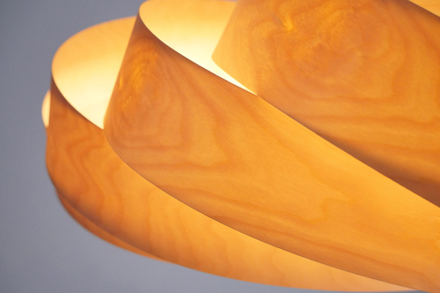 L06B, 60-70cm Handmade  birch wood pendant lamp