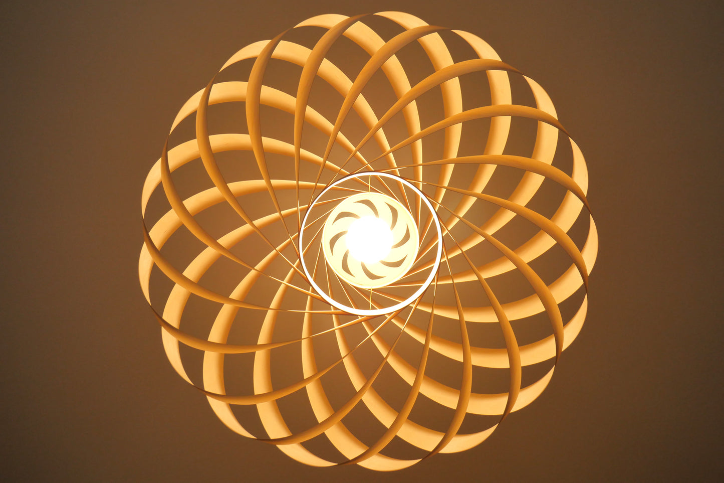L06B, 60-70cm Handmade  birch wood pendant lamp