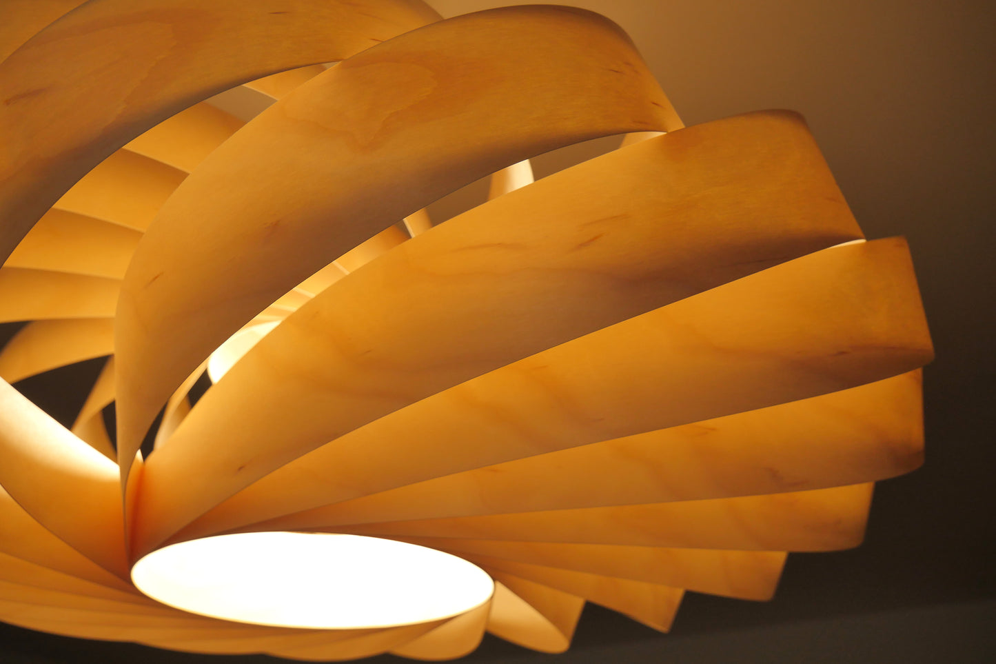 L06B, 60-70cm Handmade  birch wood pendant lamp