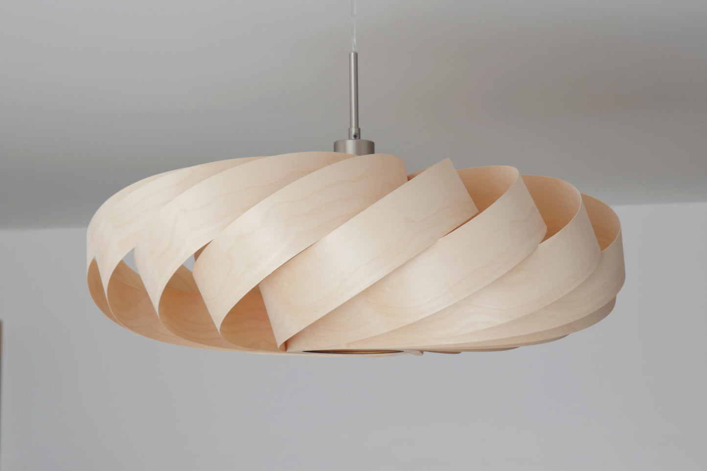 L06B, 60-70cm Handmade  birch wood pendant lamp