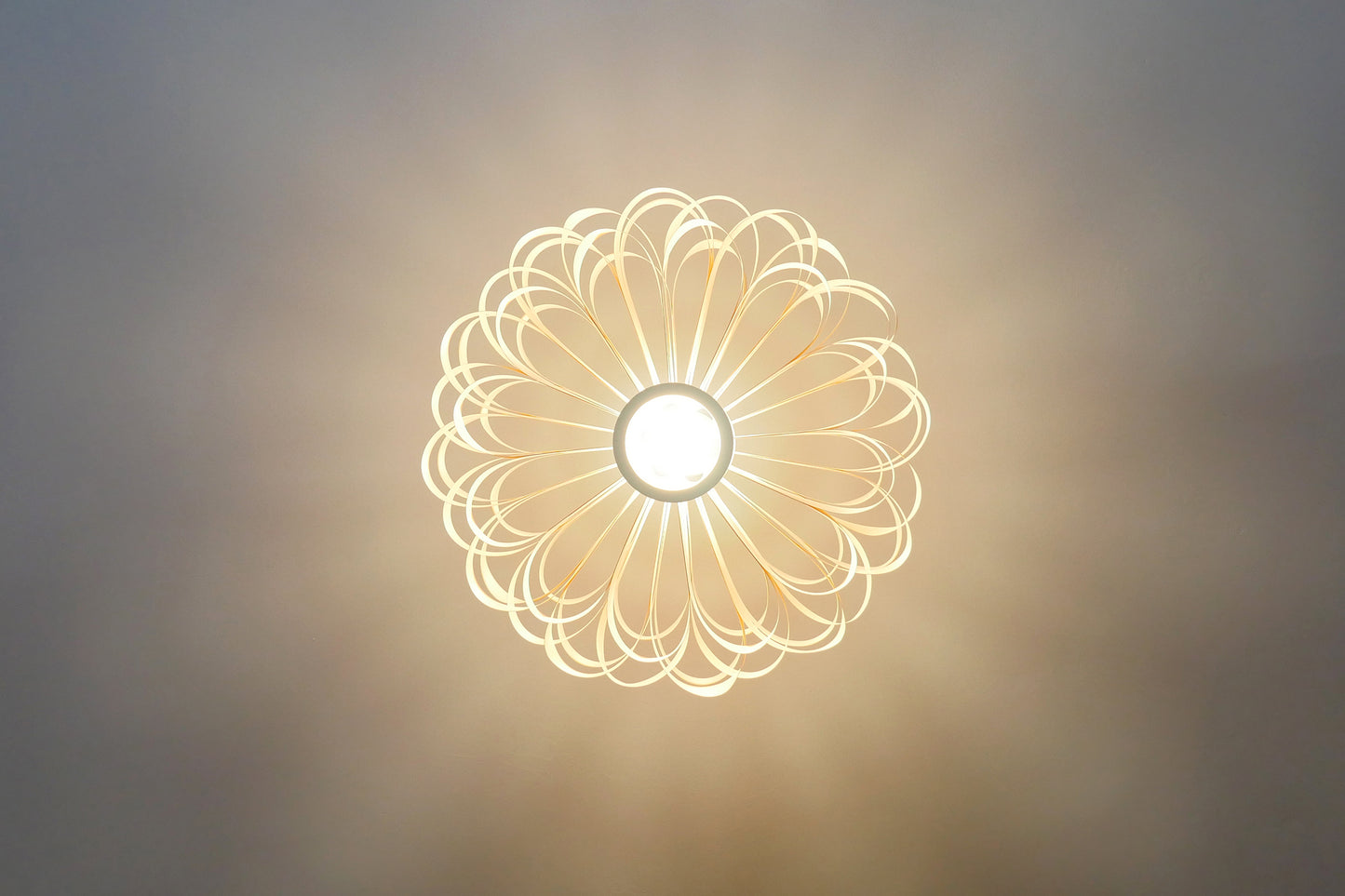 L09B, 60-70cm Handmade  birch wood pendant lamp