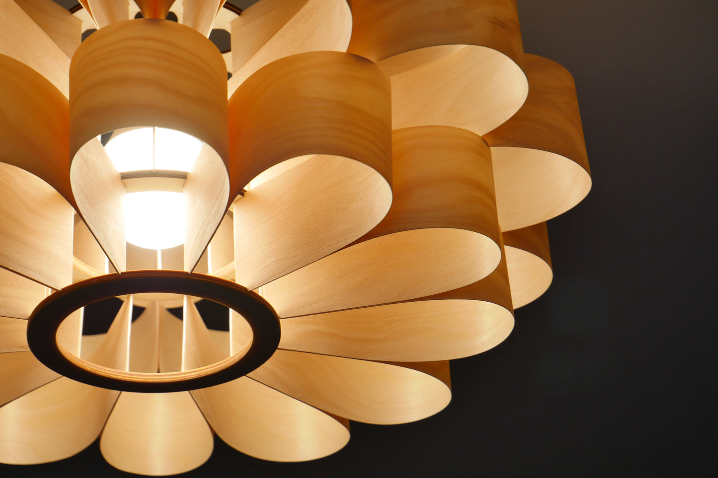L10B, 60-70cm Handmade  birch wood pendant lamp
