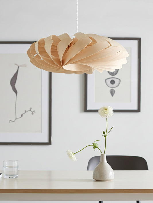 L22B, 70-80cm Handmade  birch wood pendant lamp
