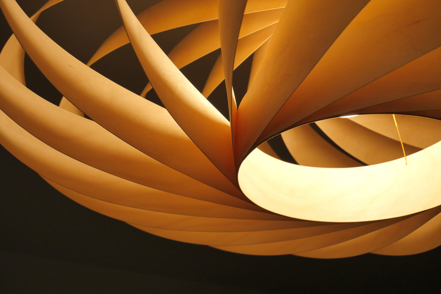 L06B, 60-70cm Handmade  birch wood pendant lamp