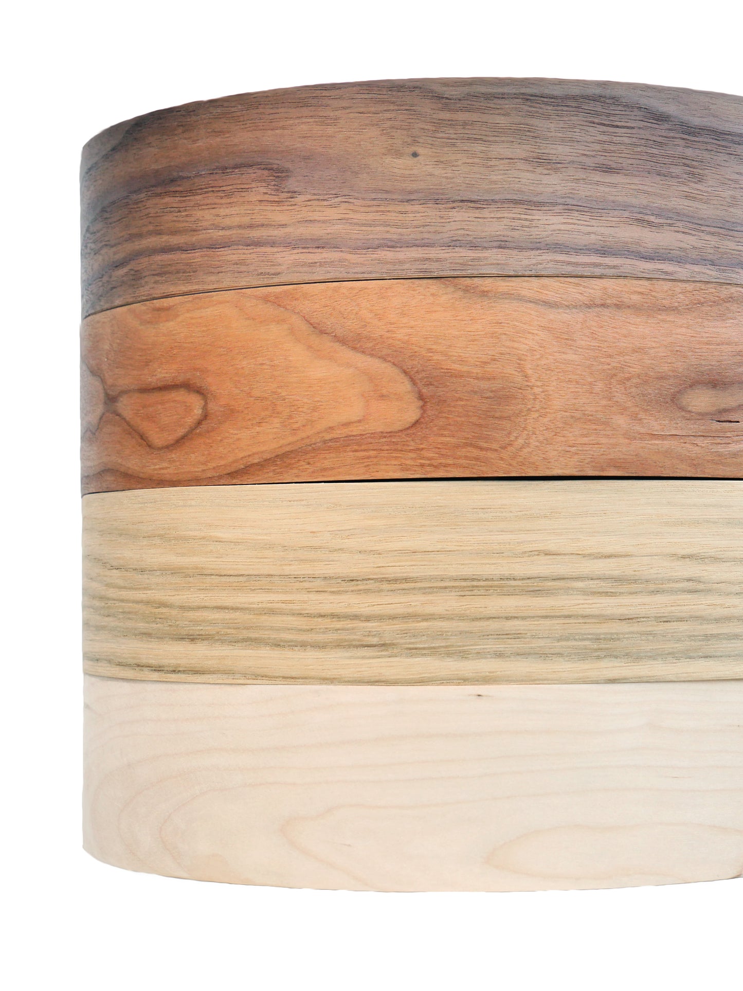 L24 C Handmade Cherry wood veneer pendant Lamp