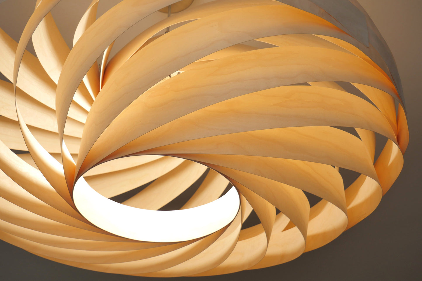 L21B, 60-80cm Handmade pendant lamp from birch veneer